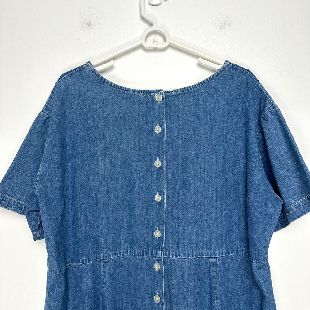 Disney Store Vintage Winnie the Pooh Piglet Denim Midi Dress Blue XXL Cotton - Picture 4 of 9